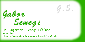 gabor semegi business card